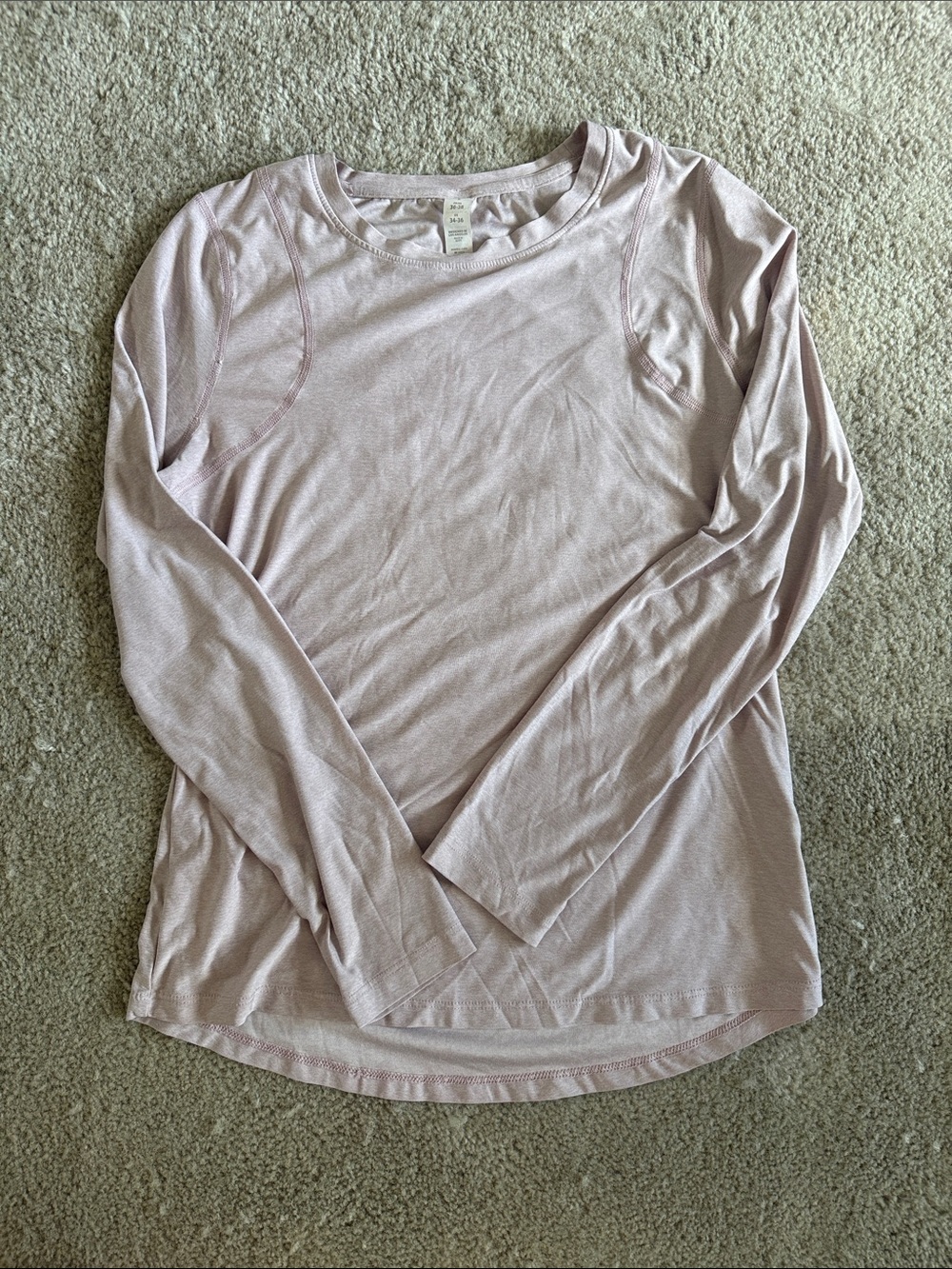 Marika Light Pink Long Sleeve Performance Tee